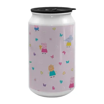 Πέππα το γουρουνάκι και οι φίλοι της, Κούπα ταξιδιού μεταλλική με καπάκι (tin-can) 500ml