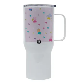 Πέππα το γουρουνάκι και οι φίλοι της, Mega Stainless steel Tumbler with lid, double wall 750L