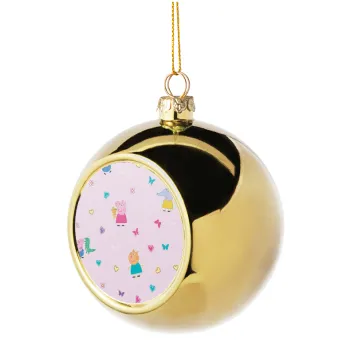 Πέππα το γουρουνάκι και οι φίλοι της, Golden Christmas tree ball ornament 8cm