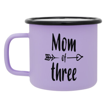 Mom of three, Κούπα Μεταλλική εμαγιέ ΜΑΤ Light Pastel Purple 360ml