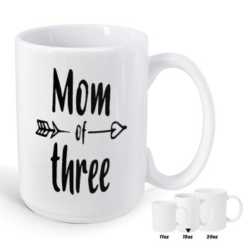 Mom of three, Κούπα Mega, κεραμική, 450ml