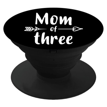 Mom of three, Phone Holders Stand  Black Hand-held Mobile Phone Holder