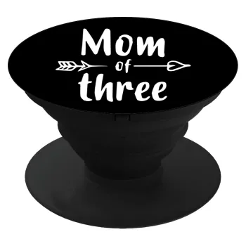 Mom of three, Phone Holders Stand  Black Hand-held Mobile Phone Holder
