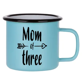 Mom of three, Κούπα Μεταλλική εμαγιέ ΜΑΤ σιέλ 360ml