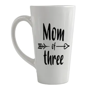 Mom of three, Κούπα κωνική Latte Μεγάλη, κεραμική, 450ml