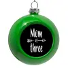 Green Christmas tree ornament bauble 8cm