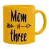 Ceramic coffee mug yellow, 330ml