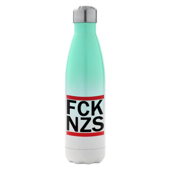 FCK NZS, Μεταλλικό παγούρι θερμός Πράσινο/Λευκό (Stainless steel), διπλού τοιχώματος, 500ml