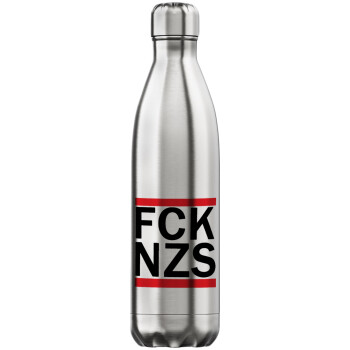 FCK NZS, Μεταλλικό παγούρι θερμός Inox (Stainless steel), διπλού τοιχώματος, 750ml