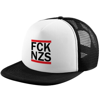 FCK NZS, Καπέλο Ενηλίκων Soft Trucker με Δίχτυ Black/White (POLYESTER, ΕΝΗΛΙΚΩΝ, UNISEX, ONE SIZE)