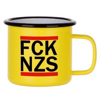 FCK NZS, Metallic enamel MATT Yellow cup 360ml