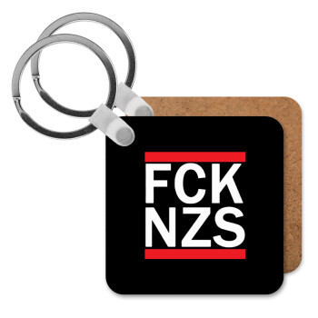 FCK NZS, Μπρελόκ Ξύλινο τετράγωνο MDF