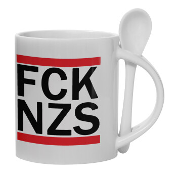 FCK NZS, Κούπα, κεραμική με κουταλάκι, 330ml (1 τεμάχιο)