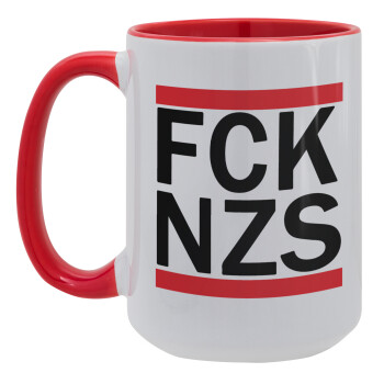 FCK NZS, Κούπα Mega 15oz, κεραμική Κόκκινη, 450ml