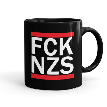 FCK NZS, Mug black, ceramic, 330ml