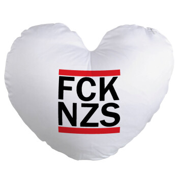FCK NZS, Μαξιλάρι καναπέ καρδιά 40x40cm περιέχεται το  γέμισμα
