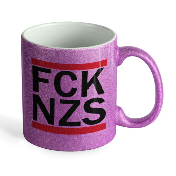 FCK NZS, Κούπα Μωβ Glitter που γυαλίζει, κεραμική, 330ml