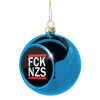 Blue Christmas tree ball ornament 8cm