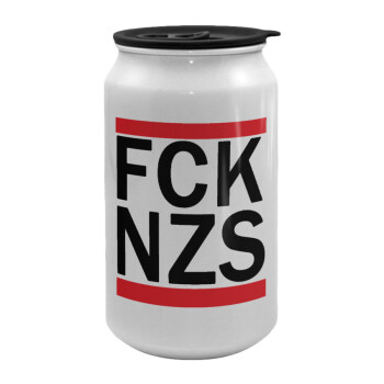 FCK NZS, Κούπα ταξιδιού μεταλλική με καπάκι (tin-can) 500ml