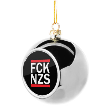 FCK NZS, Χριστουγεννιάτικη μπάλα δένδρου Ασημένια 8cm