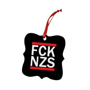 FCK NZS, Christmas ornament polygon wooden 7.5cm