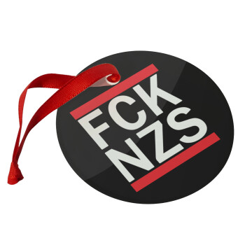 FCK NZS, Christmas ornament glass 9cm