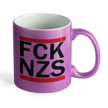 FCK NZS, Κούπα Μωβ Glitter που γυαλίζει, κεραμική, 330ml