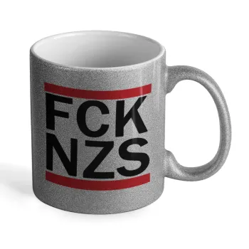 FCK NZS, Κούπα Ασημένια Glitter που γυαλίζει, κεραμική, 330ml