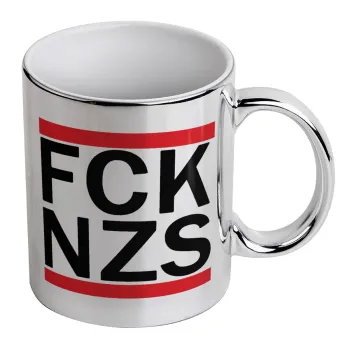 FCK NZS, Κούπα κεραμική, ασημένια καθρέπτης, 330ml