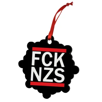 FCK NZS, Στολίδι Χριστουγεννιάτικο στολίδι snowflake ξύλινο 7.5cm