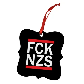 FCK NZS, Στολίδι Χριστουγεννιάτικο στολίδι polygon ξύλινο 7.5cm