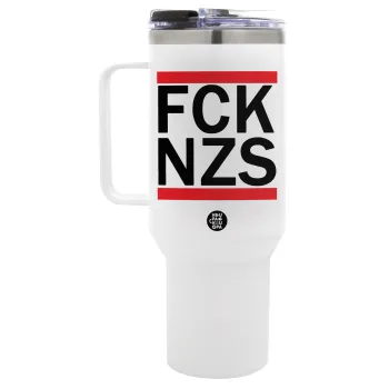 FCK NZS, Mega Tumbler με καπάκι, διπλού τοιχώματος (θερμό) 1,2L