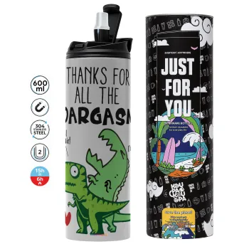 Thanks for all the ROARGASMS, Tumbler stainless steel GREY 600ml