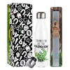 Easter candle, metallic white thermos bottle (500ml) & aromatic flat candle (30cm) (GRAY)
