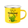 Yellow Enamel Metallic Cup 360ml