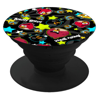 Τα πουλάκια angry birds μαύρο, Phone Holders Stand  Black Hand-held Mobile Phone Holder