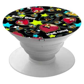 Τα πουλάκια angry birds μαύρο, Phone Holders Stand  Λευκό Βάση Στήριξης Κινητού στο Χέρι