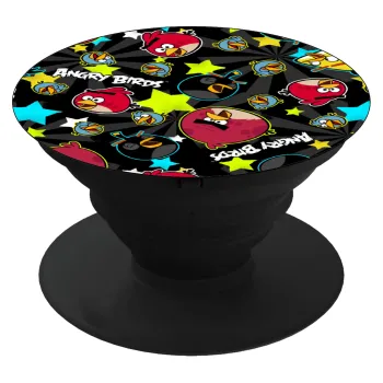 Τα πουλάκια angry birds μαύρο, Phone Holders Stand  Black Hand-held Mobile Phone Holder