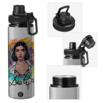 Dua lipa, Metallic water bottle with safety cap, 850ml aluminum