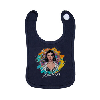 Dua lipa, Σαλιάρα με Σκρατς 100% Organic Cotton Μπλε (0-18 months)