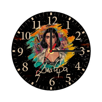 Dua lipa, Ρολόι τοίχου ξύλινο plywood (20cm)