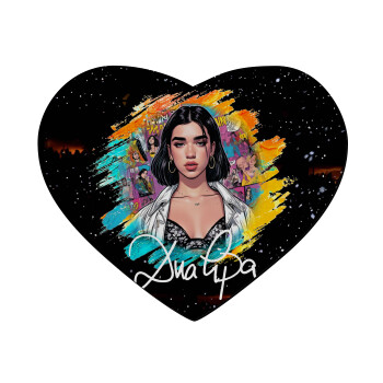 Dua lipa, Mousepad καρδιά 23x20cm
