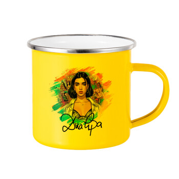 Dua lipa, Yellow Enamel Metallic Cup 360ml