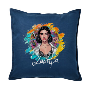 Dua lipa, Sofa cushion Blue 50x50cm includes filling