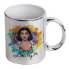 Mug ceramic, silver mirror, 330ml