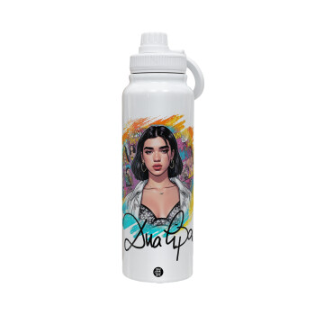 Dua lipa, Θερμός 1L Ανοξείδωτο με Βάση Κινητού & Διπλά Τοιχώματα