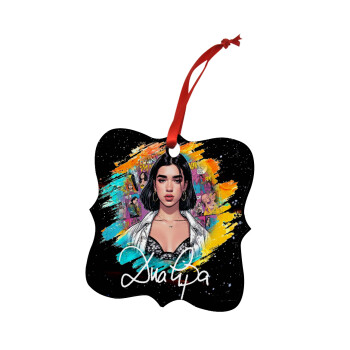 Dua lipa, Christmas ornament polygon wooden 7.5cm