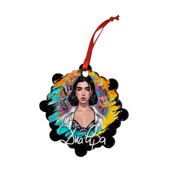 Dua lipa, Christmas ornament snowflake wooden 7.5cm