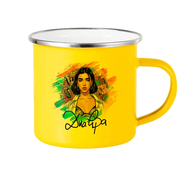Dua lipa — Yellow Enamel Metallic Cup 360ml