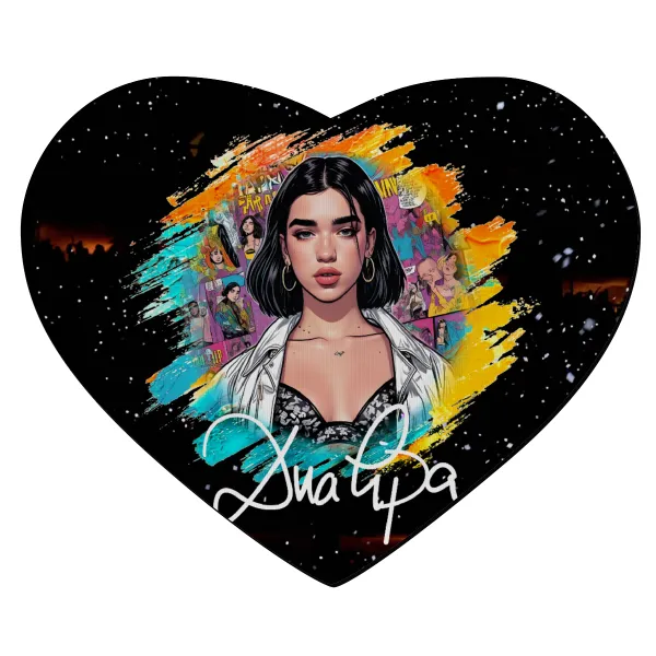 Dua lipa — Mousepad καρδιά 23x20cm